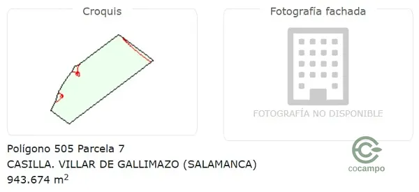 Finca agrícola de 94 ha en venta en Salamanca