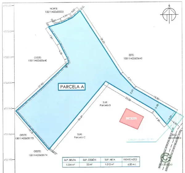 Finca rústica de 0,11 ha en venta en Boiro, La coruna