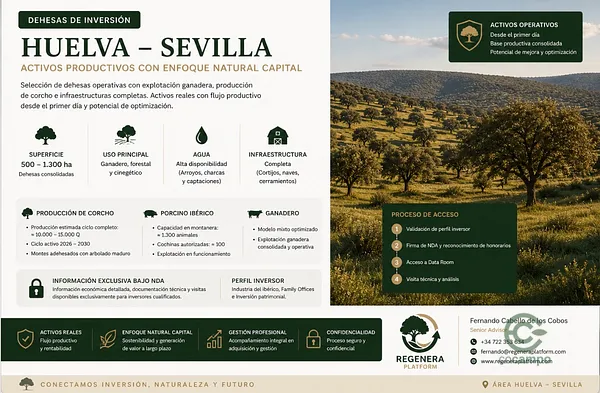 Finca rústica de 1800 ha en venta en Huelva