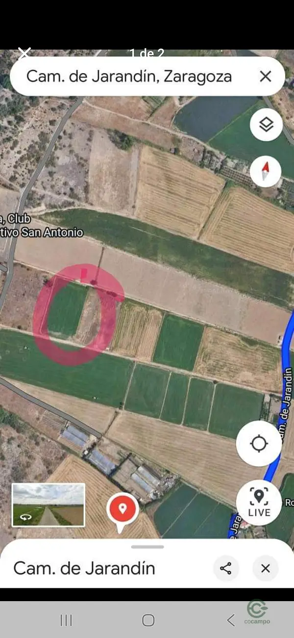 Finca rústica de 0,628 ha en venta en Zaragoza