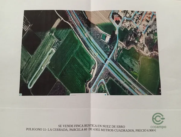 Finca agrícola de 0,4955 ha en venta en Nuez de ebro, Zaragoza