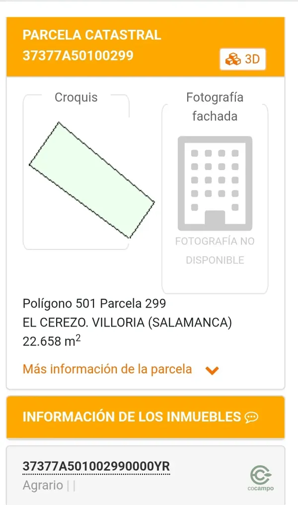 Finca agrícola de 2,266 ha en venta en Salamanca