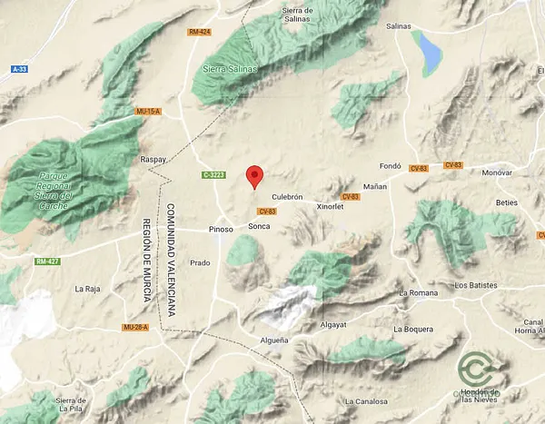 Finca rústica de 17,35 ha en venta en Pinós, Alicante