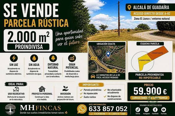 Finca rústica de 0,2 ha en venta en Alcala de guadaira, Sevilla