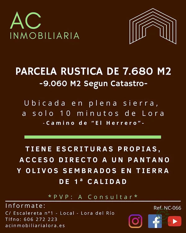 Finca rústica de 0,768 ha en venta en Lora del rio, Sevilla
