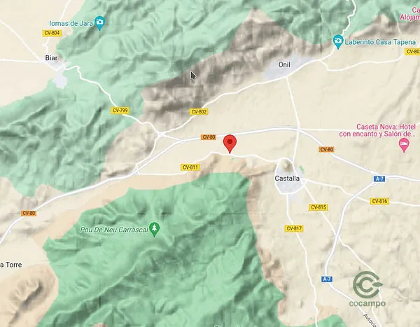 Finca rústica de 0,53 ha en venta en Castalla, Alicante