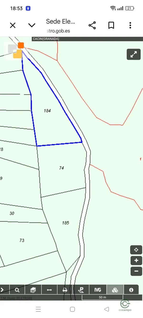 Finca agrícola de 1 ha en venta en Granada